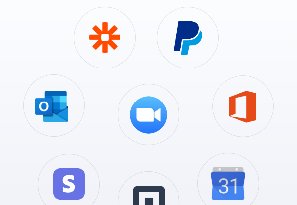 Different apps that integrate with Appointy's professional services software